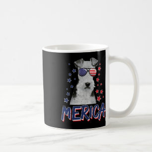 Mug Merica Wire Fox Terrier Chien 4 juillet États-Unis