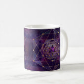 Mug Merkabah en fleur de vie - Géométrie sacrée (Devant droit)