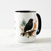 Mug Merle noir - Oiseaux, Nature & Moi (Devant droit)