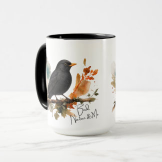 Mug Merle noir - Oiseaux, Nature & Moi