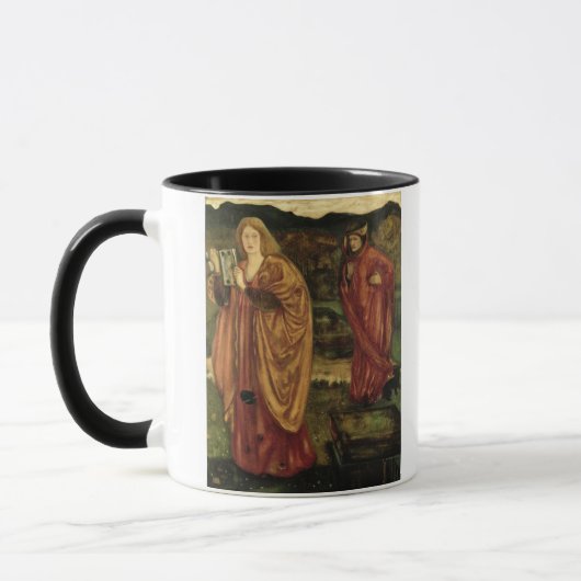 Mug MERLIN et Nimue de "d'Arthur de Morte", 1861 (Gauche)