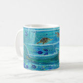 Mug Mermaid Calypso art par Renee Lavoie (Devant gauche)