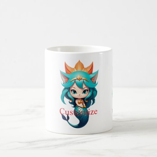 Mug Mermaid Kitty Cat Cute Thunder_Cove (Centre)