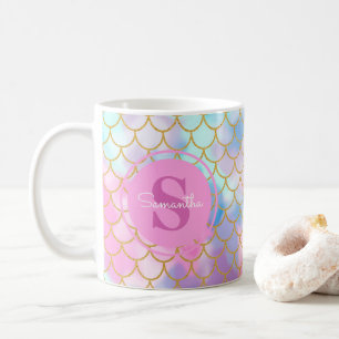 Mug Mermaid Scales or Parties scintillant Motif rose M