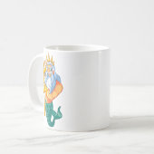 Mug Mermaid Security Shirt _ Funny Merman Swimming Gif (Devant gauche)