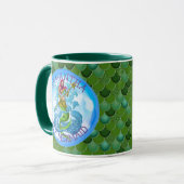 Mug Mermaid Warrior Green Je Suis MERMAID (Devant gauche)