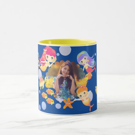 Mug Mermaids Photo Blue (Centre)