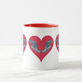 Mug Mérou - Cœurs rouges, disposés horizontalement |  (Centre)