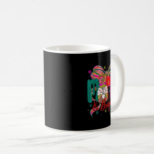 Mug Merry &amp; Bright Coquette Bow Nutcracker Christm (Devant droit)