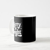 Mug Merry &amp; Bright Retro Christmas Groovy Holiday  (Devant gauche)