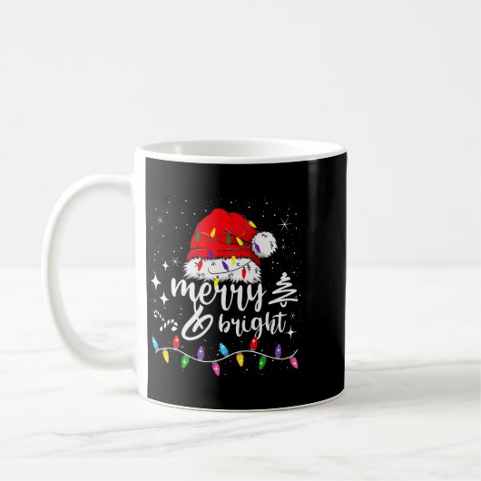 Mug Merry And Bright Christmas Lights Xmas For Men Wom (Gauche)