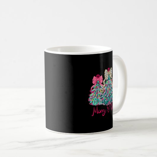 Mug Merry And Bright Christmas Tree Coquette (Devant droit)