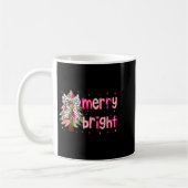 Mug Merry And Bright Christmas Tree Nk Coquette Bow Wo (Gauche)