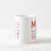 Mug "Merry and Bright" Pink and Mint Modern Christmas (Centre)