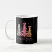 Mug Merry And Bright Santa Christmas Tree Lights Pajam (Gauche)
