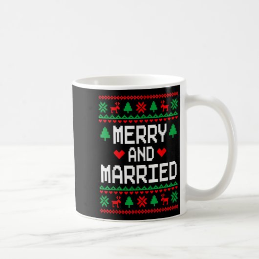 Mug Merry And Married Couples Matching Ugly Christmas (Droite)