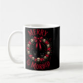 Mug Merry And Morbid Christmas Funny Cute Cats Goth Cr (Gauche)