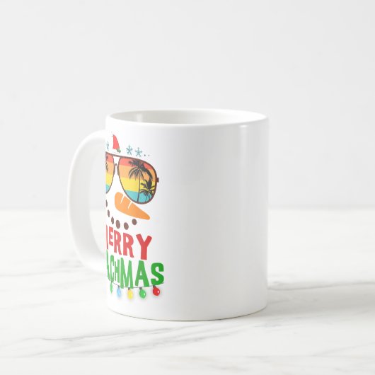 Mug Merry Beachmas Trocal Christmas Hawaii Snowman Bea (Devant gauche)