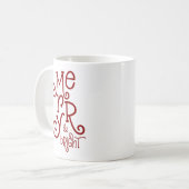 Mug Merry Bright Festive Citation Berry Red Christmas (Devant gauche)