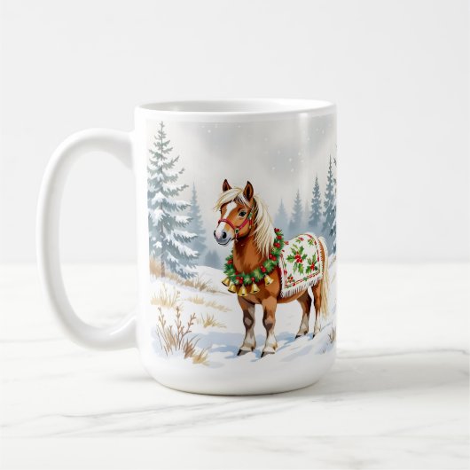 Mug Merry & Bright, Holly Jolly Shetland Pony Christma (Gauche)