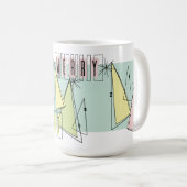 Mug Merry & Bright Mid Century Moderne Musique de vaca (Devant droit)