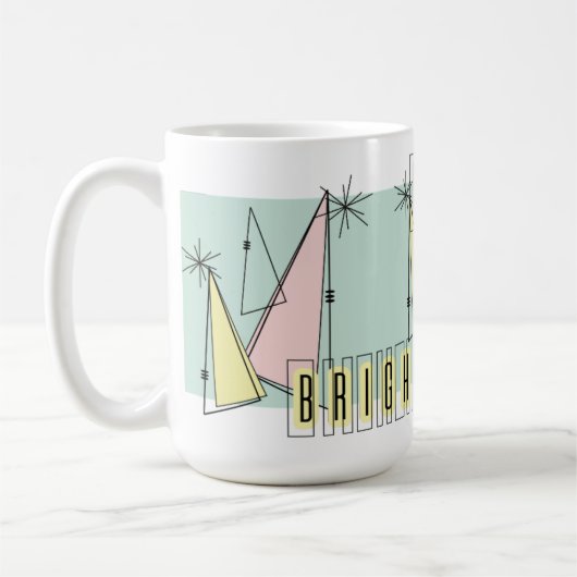 Mug Merry & Bright Mid Century Moderne Musique de vaca (Gauche)