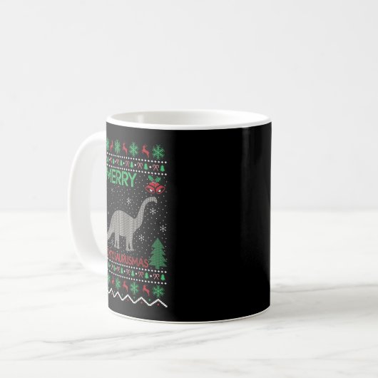 Mug Merry Brontosaurus Xmas Gift Ugly Brontosaurus Chr (Devant gauche)