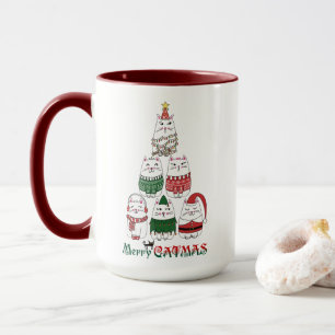 Mug Merry Catmas Funny Meowy Christmas Kitten