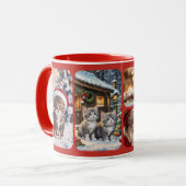 Mug Merry Catmas Photo Collage Christmas (Devant gauche)