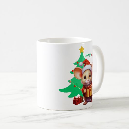 Mug Merry Cheesemas - Cute Mouse - (Devant droit)