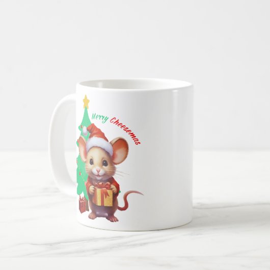 Mug Merry Cheesemas - Cute Mouse - (Devant gauche)