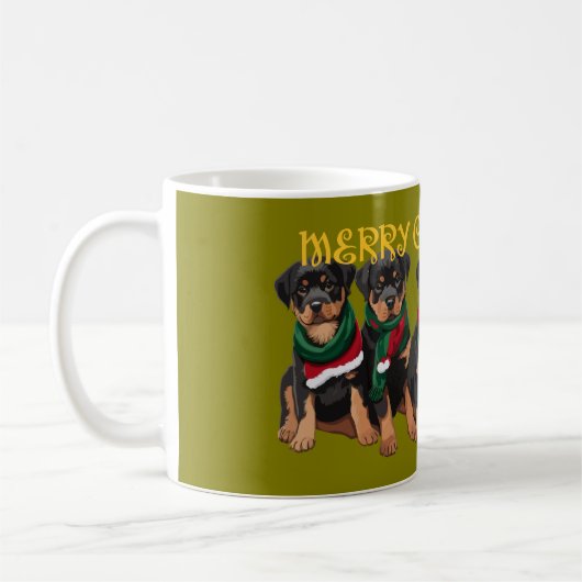Mug Merry Chrismutts Noël Festive Puppies de Noël (Gauche)