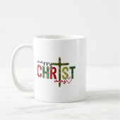 Mug Merry Christ Mas Faith Cross Religious Christmas Q (Gauche)