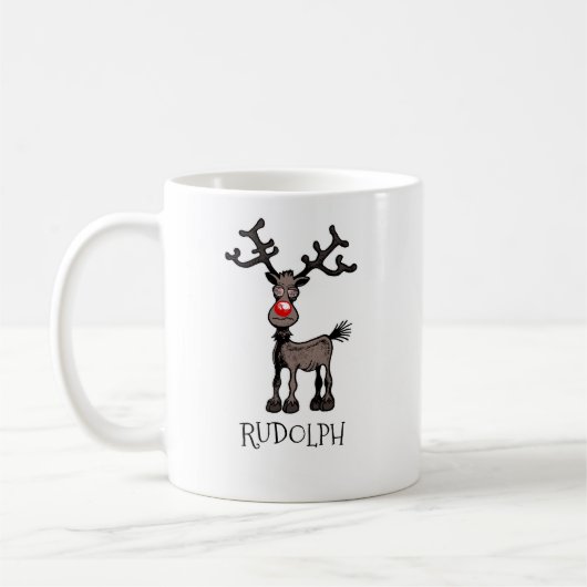 Mug Merry Christmas and Stressmas with Rudolph (Gauche)