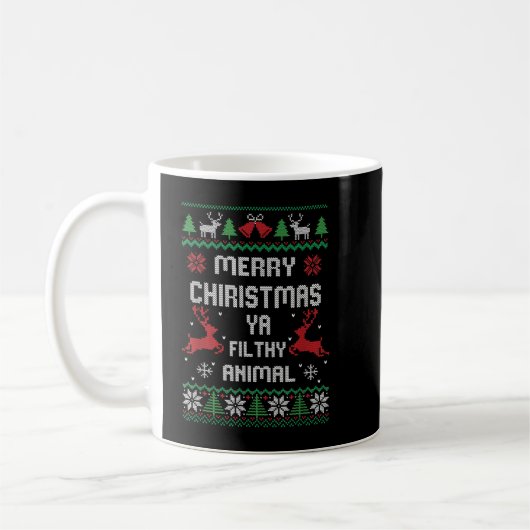 Mug Merry Christmas Animal Filthy Ya  Copy (Gauche)