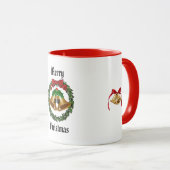 Mug Merry Christmas Bow, Wreath et Bells (Devant droit)