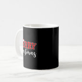 Mug Merry Christmas Buffalo Plaid Red Santa Hat Xmas P (Devant gauche)