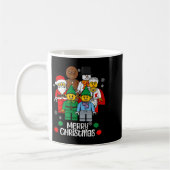 Mug Merry Christmas Building Bricks Santa Elf Snowman (Gauche)