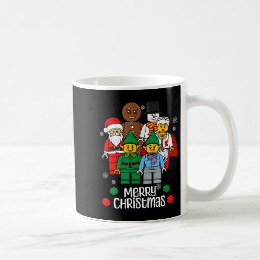 Mug Merry Christmas Building Bricks Santa Elf Snowman (Droite)