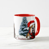 Mug Merry Christmas Bulldog (Devant droit)
