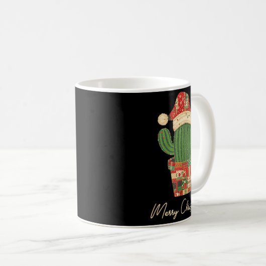 Mug Merry Christmas Cactus Patchwork Quilt (Devant droit)