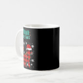 Mug Merry Christmas Cat Plaid Graphic For Cat Lover  (Devant gauche)