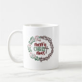 Mug Merry CHRISTmas Christian Scripture Wreath 11oz (Gauche)