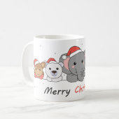 Mug Merry Christmas Christmas Animals Cute Animals Cof (Devant gauche)