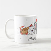 Mug Merry Christmas Christmas Animals Cute Animals Cof (Gauche)