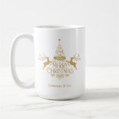 Mug Merry Christmas Custom Name for Corporate Team (Gauche)