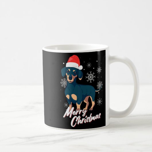 Mug Merry Christmas Dachshund Santa Claus Xmas New Yea (Droite)