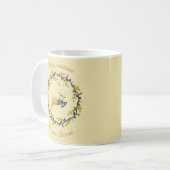 Mug Merry Christmas Deer with Wreath Yellow Customize (Devant gauche)