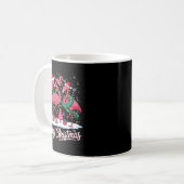 Mug Merry Christmas Flamingo Lights Santa Hat Snow Xma (Devant gauche)