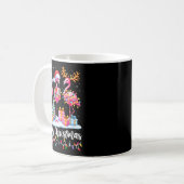 Mug Merry Christmas Flamingo Santa Hat Xmas Pajamas Ho (Devant gauche)